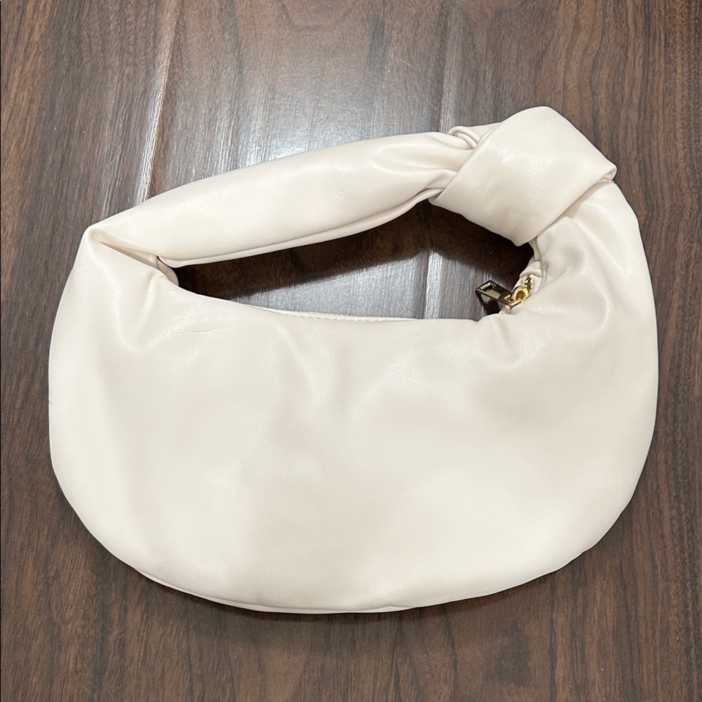Melie Bianco The Alexandra Soft Cream Top Handle Hobo Bag